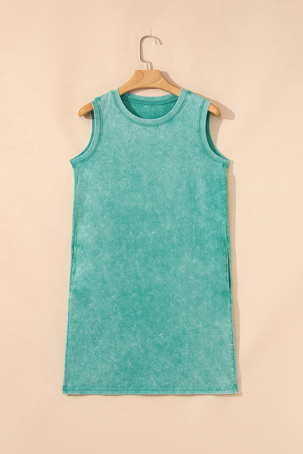 Mineral Wash Sleeveless Mini Dress