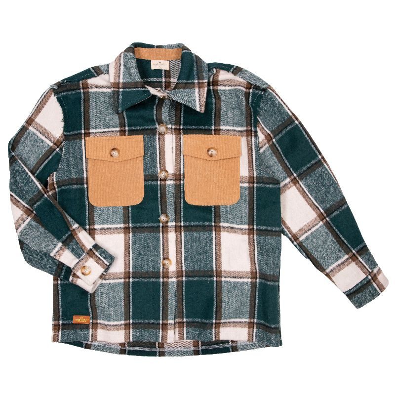 Yosemite Plaid Shacket - Jacket - Green Plaid - F23 - Simply Southern