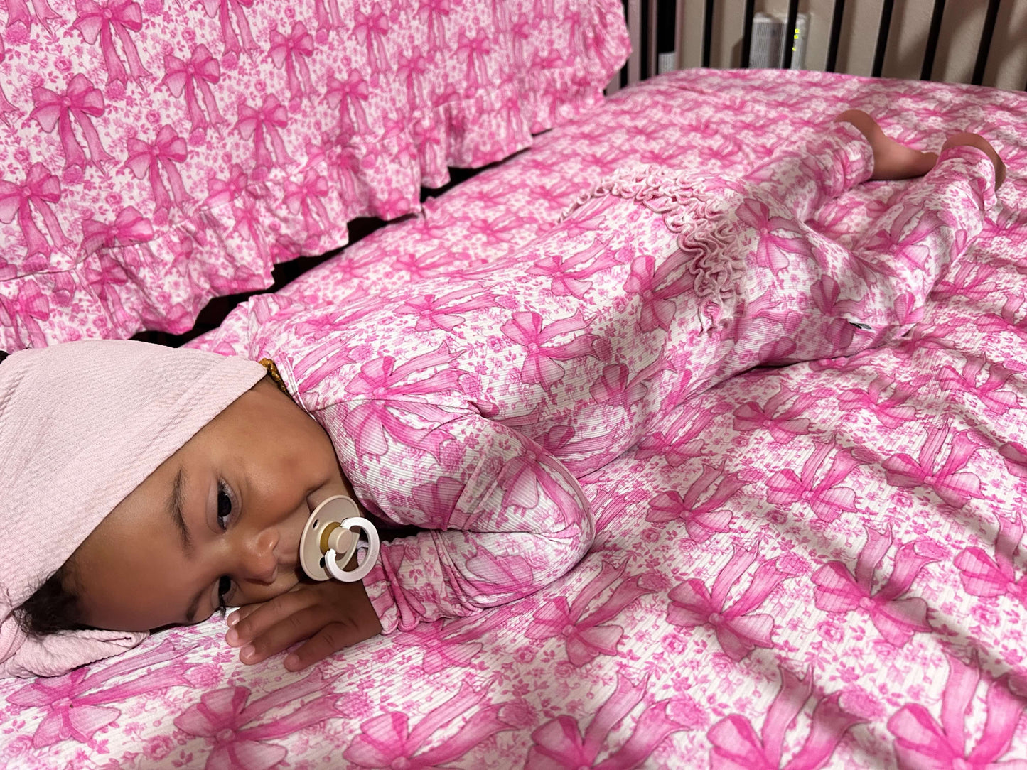 Blooming Bows Ruffled Bamboo Sleeper