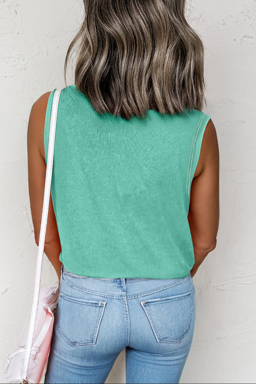 Mineral Wash Chest Pocket Tank Top