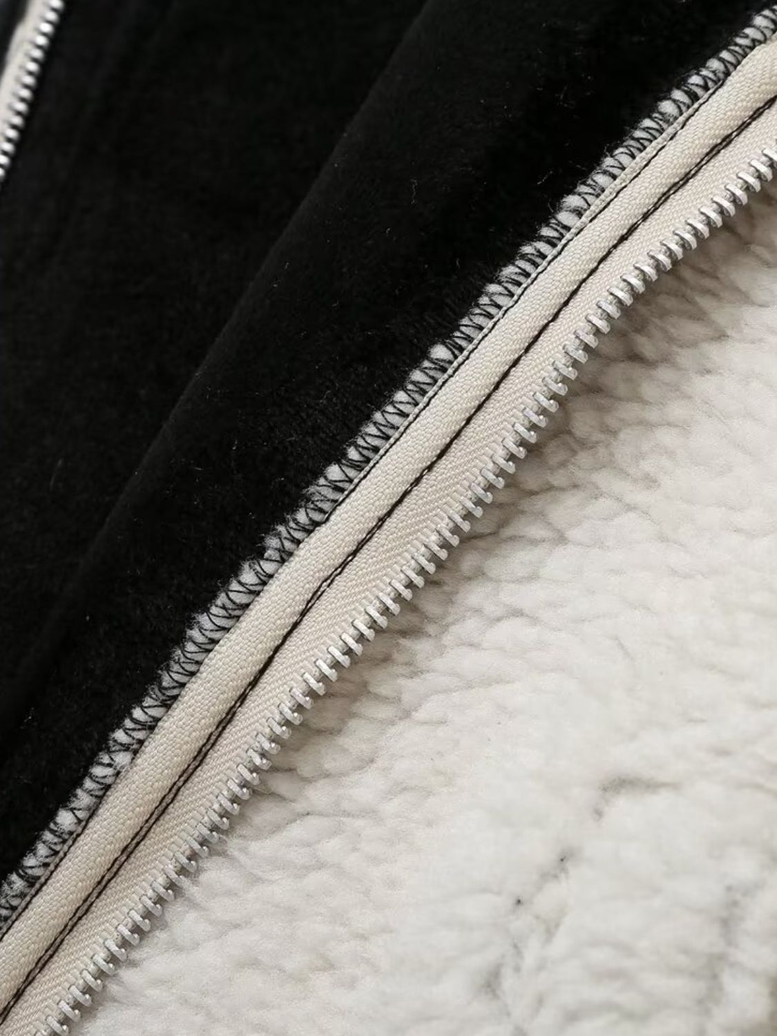 Women Zip Up Long Sleeve Sherpa Jacket