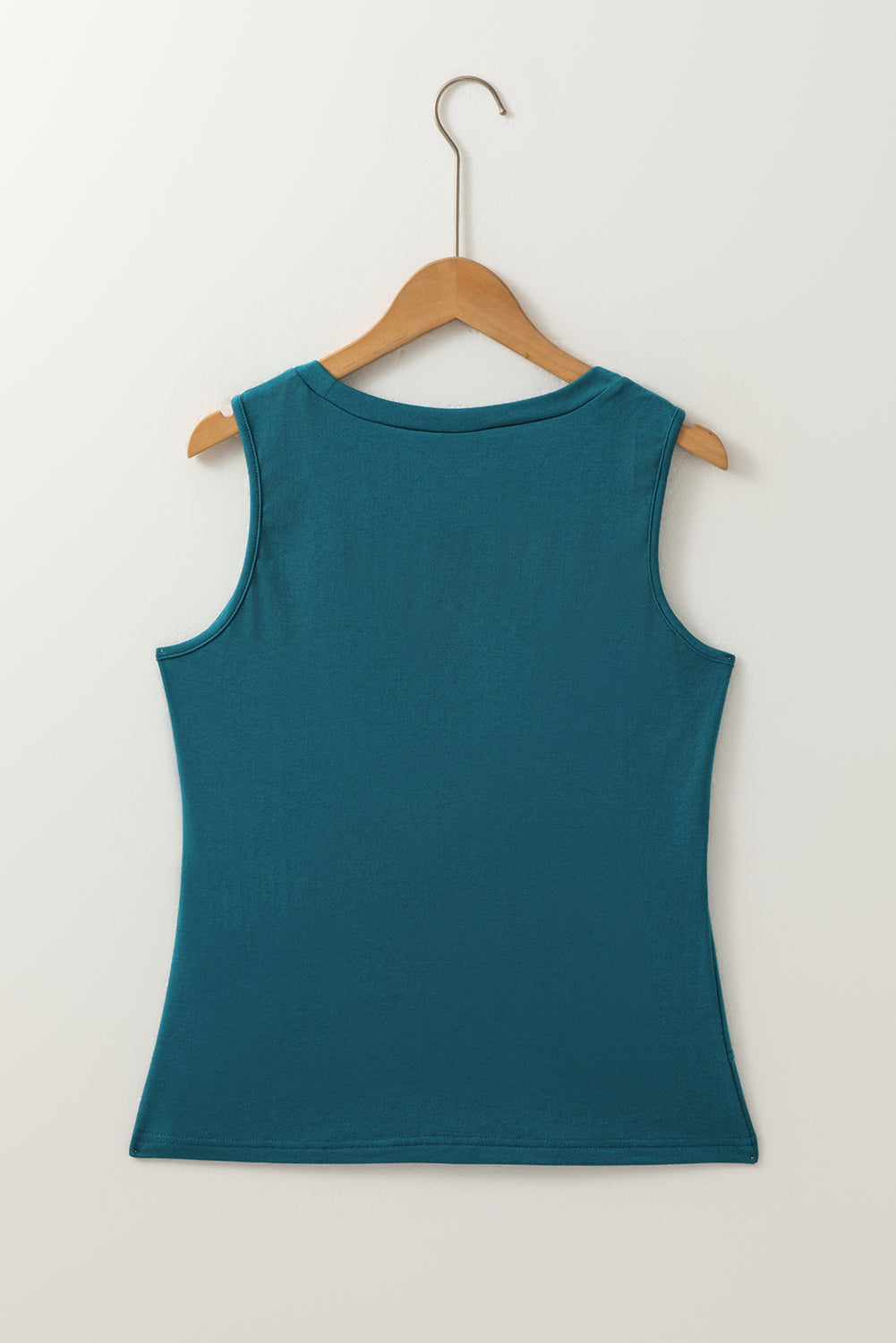 Solid Crisscross Stitching Tank Top