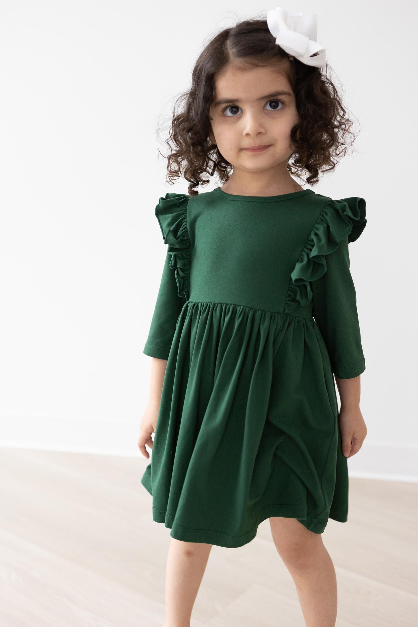 SALE Spruce Ruffle Twirl Dress