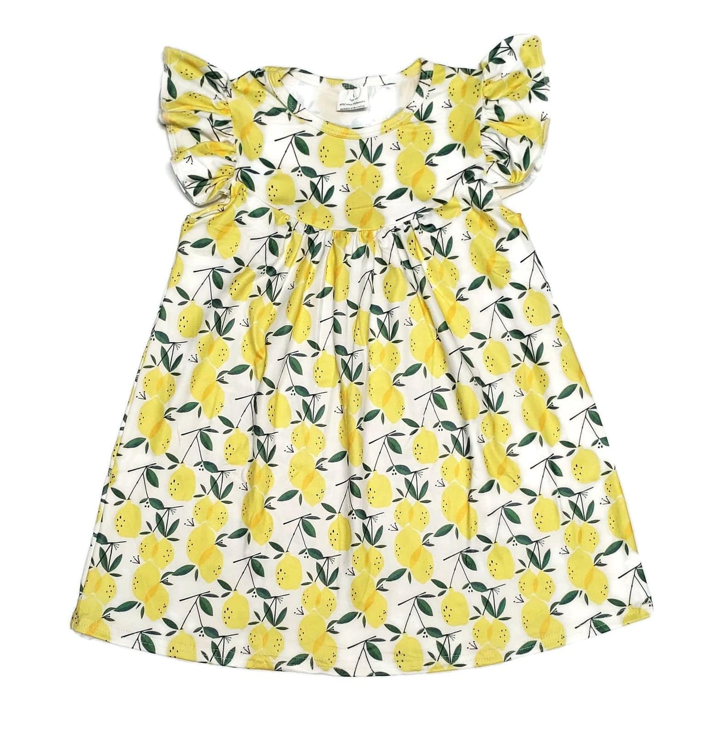 Summer Lemon Milk Silk Flutter Dress