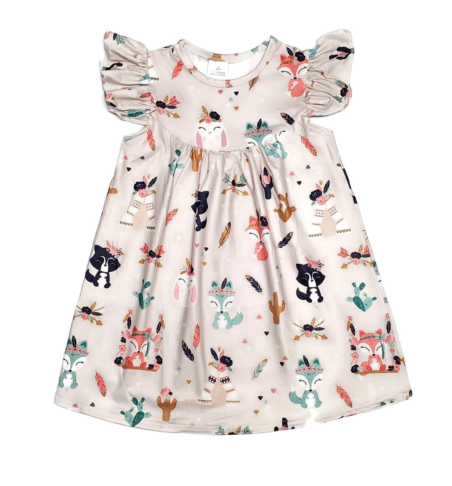 Woodland Critters Flutter Milk Silk Dress