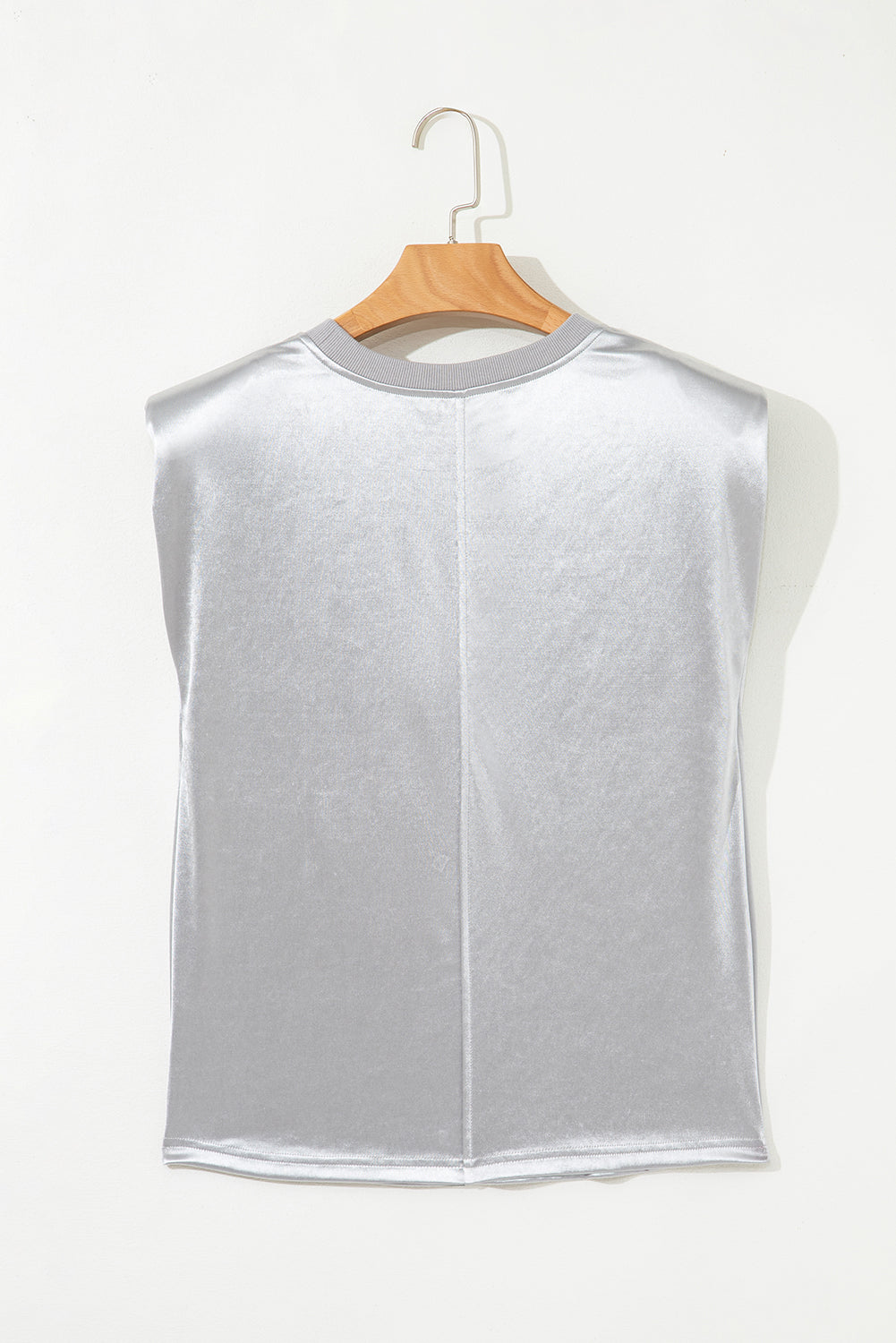 Metallic Crewneck Tank Top