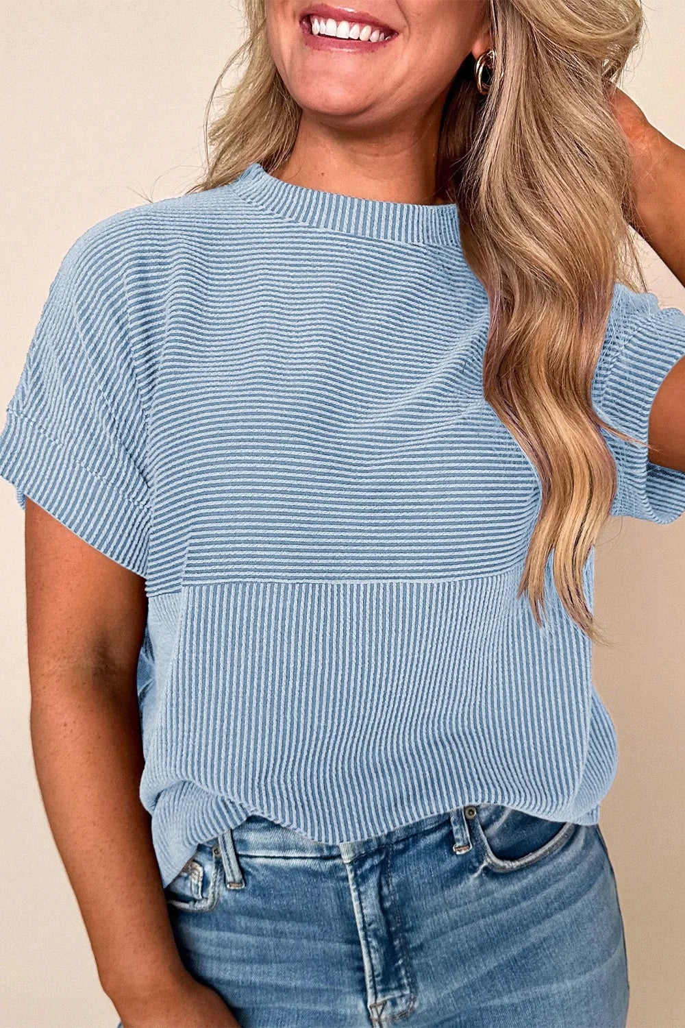Mock Neck Short Sleeve T-Shirt