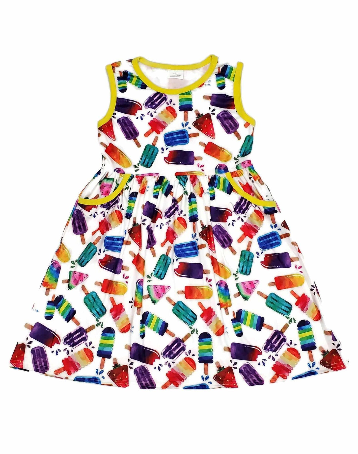 Popsicle Pocket Tank Milk Silk Dress