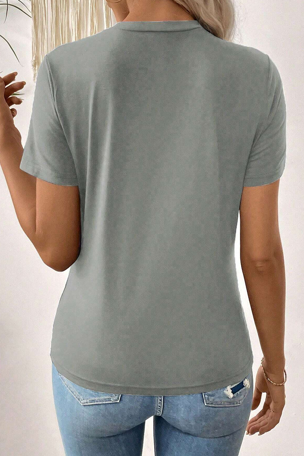 Stripe Textured Short Sleeve T-Shirt