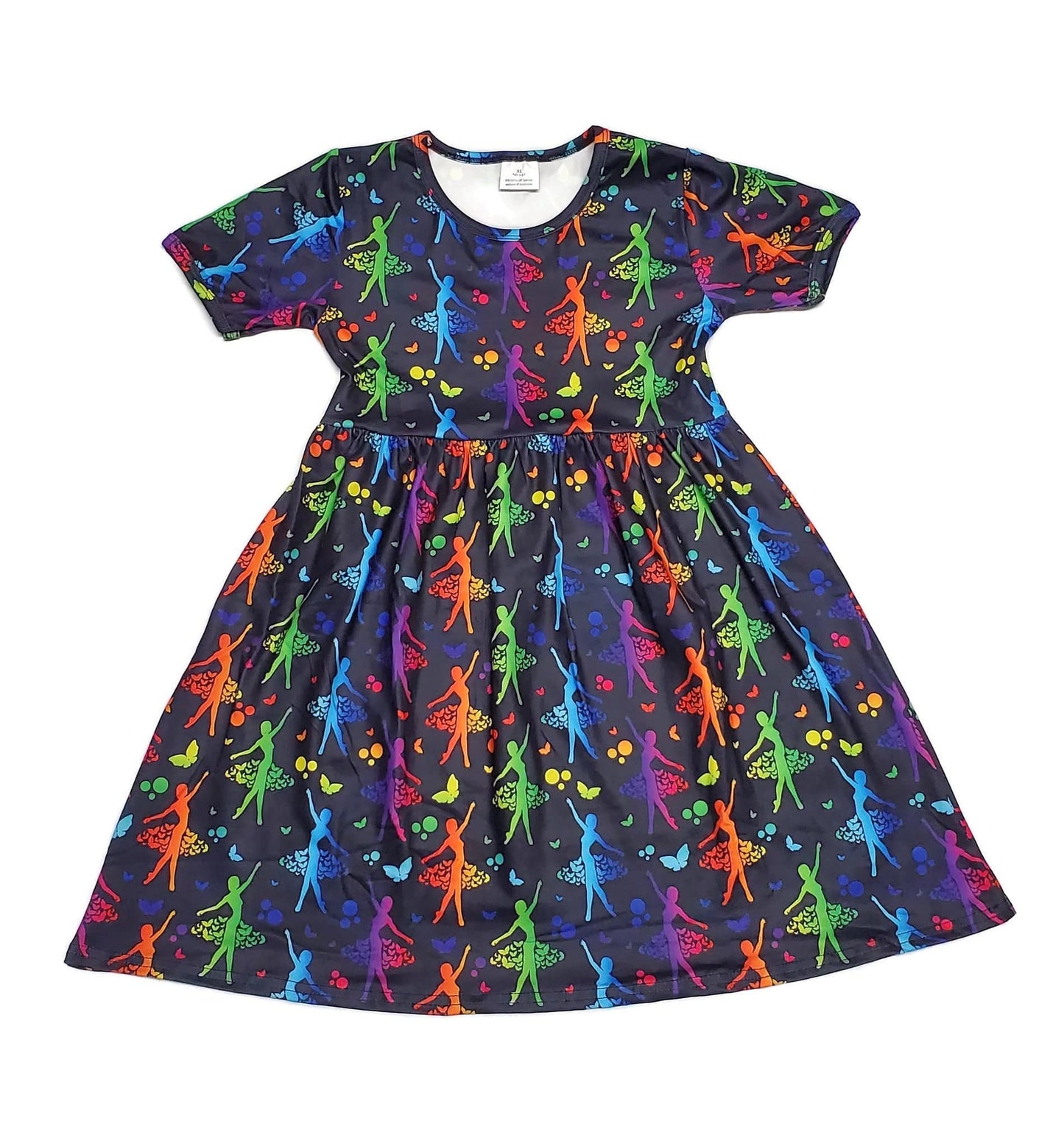 Dancing Queen Short Sleeve Milk Silk Dress