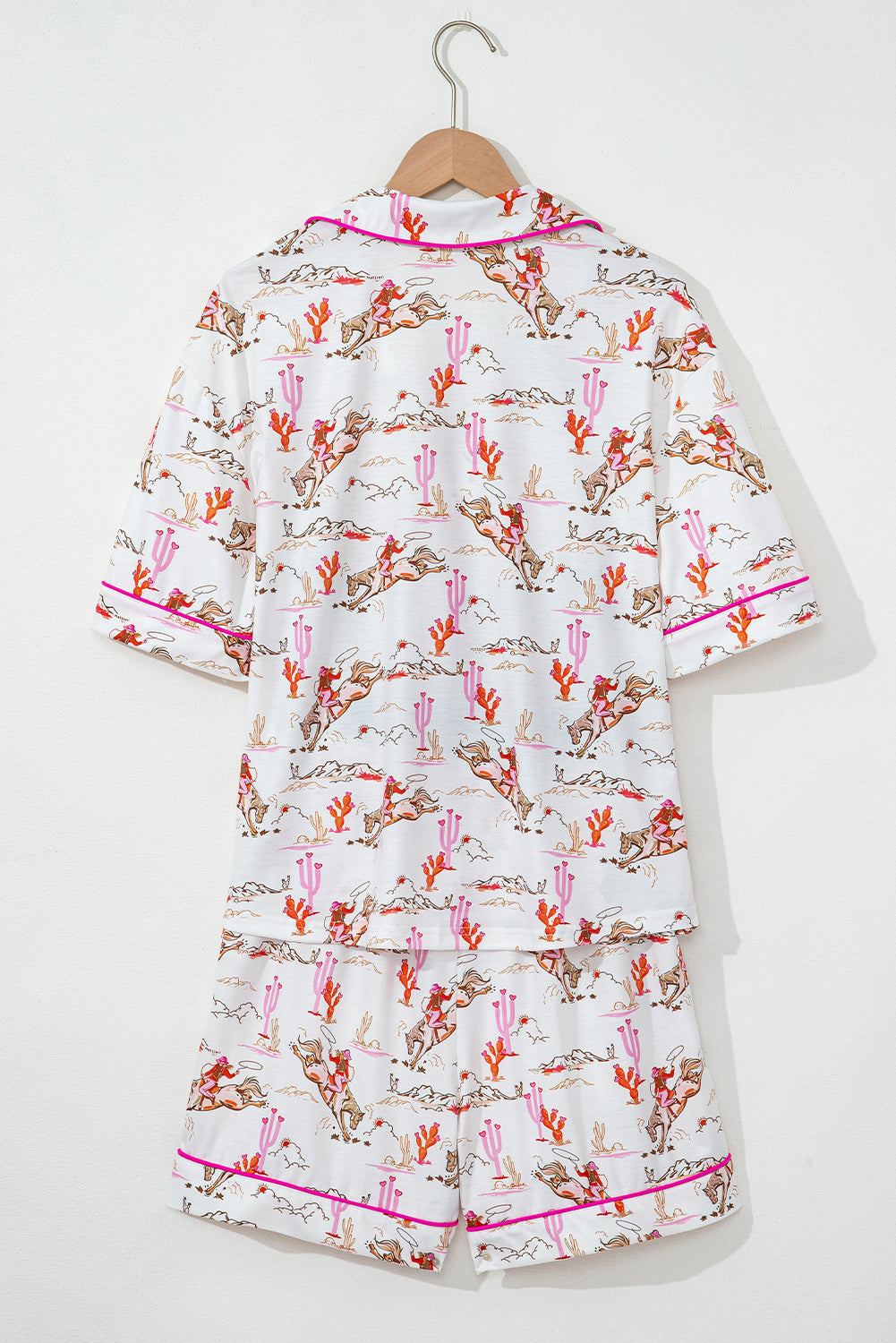 Western Cowgirl Top & Shorts Pajama Set
