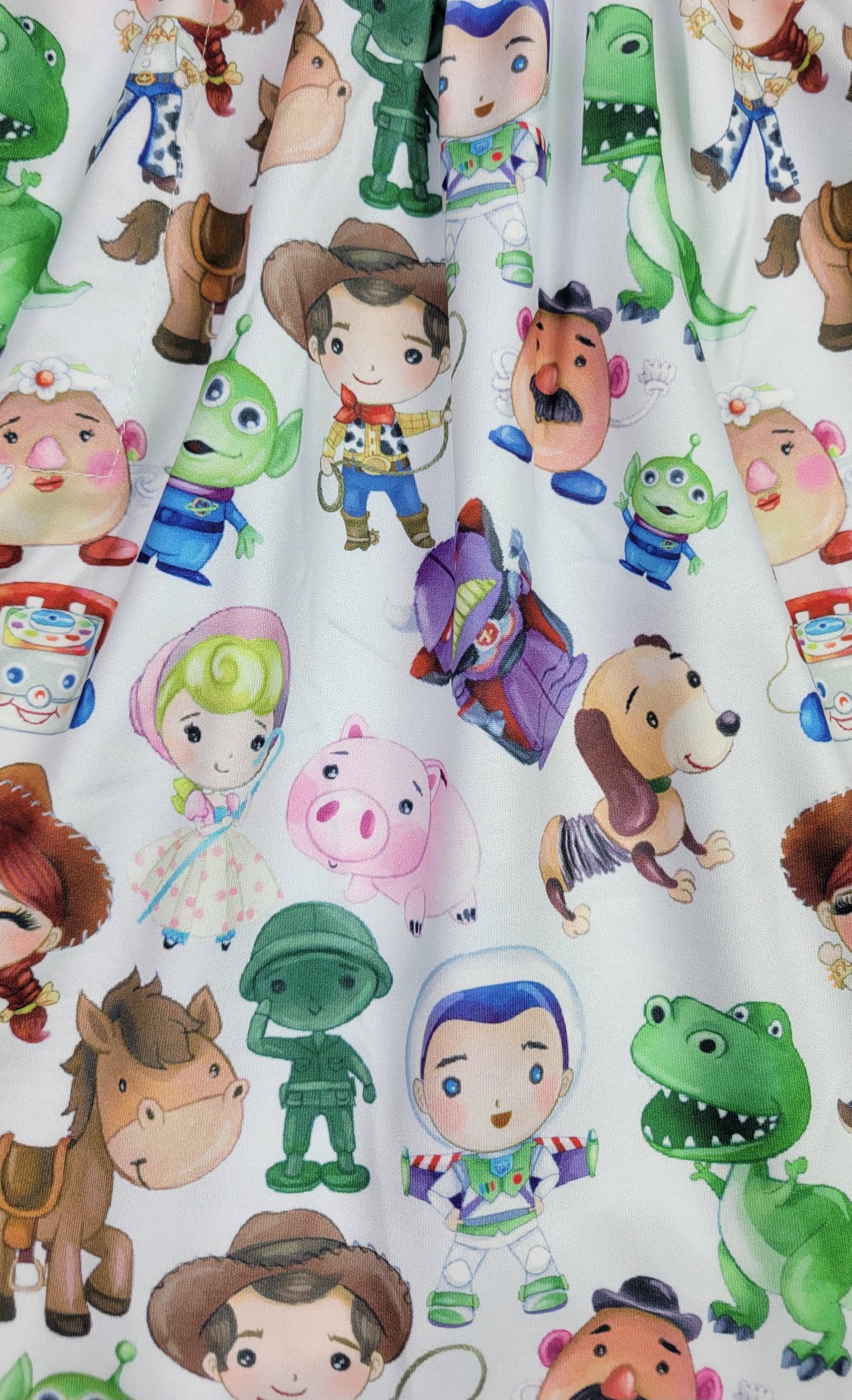 Toy Friends Short Sleeve Pocket Milk Silk Dress