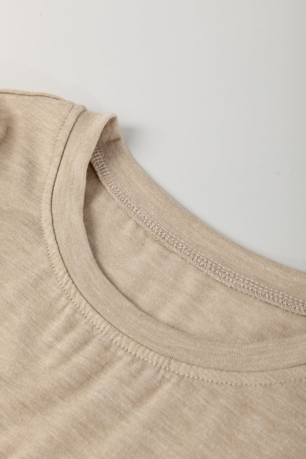 Solid Ruched Puff Sleeve T-Shirt