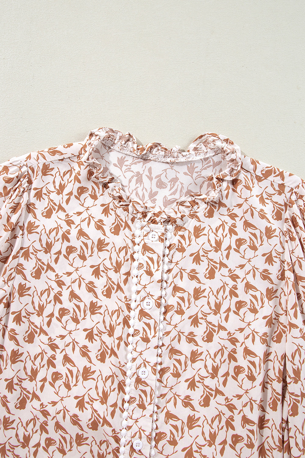 Floral Lace Puff Sleeve Shirt