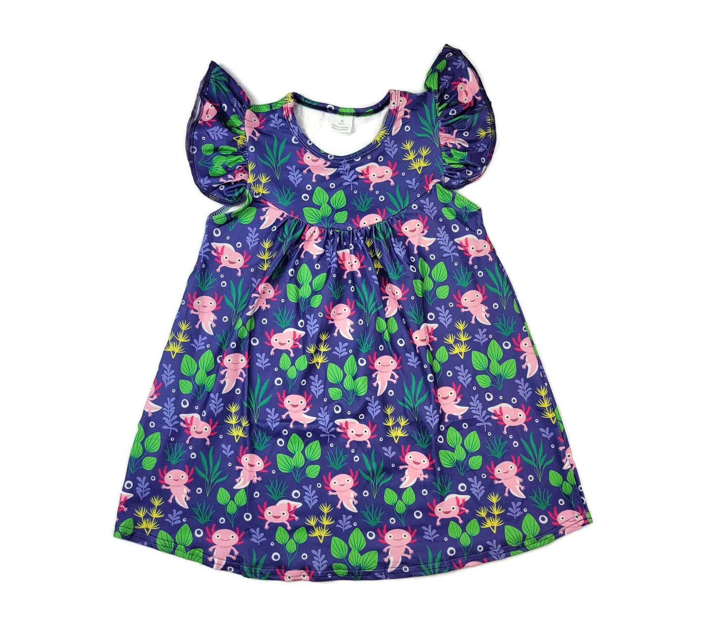 Axolotl Milk Silk Flutter Dress