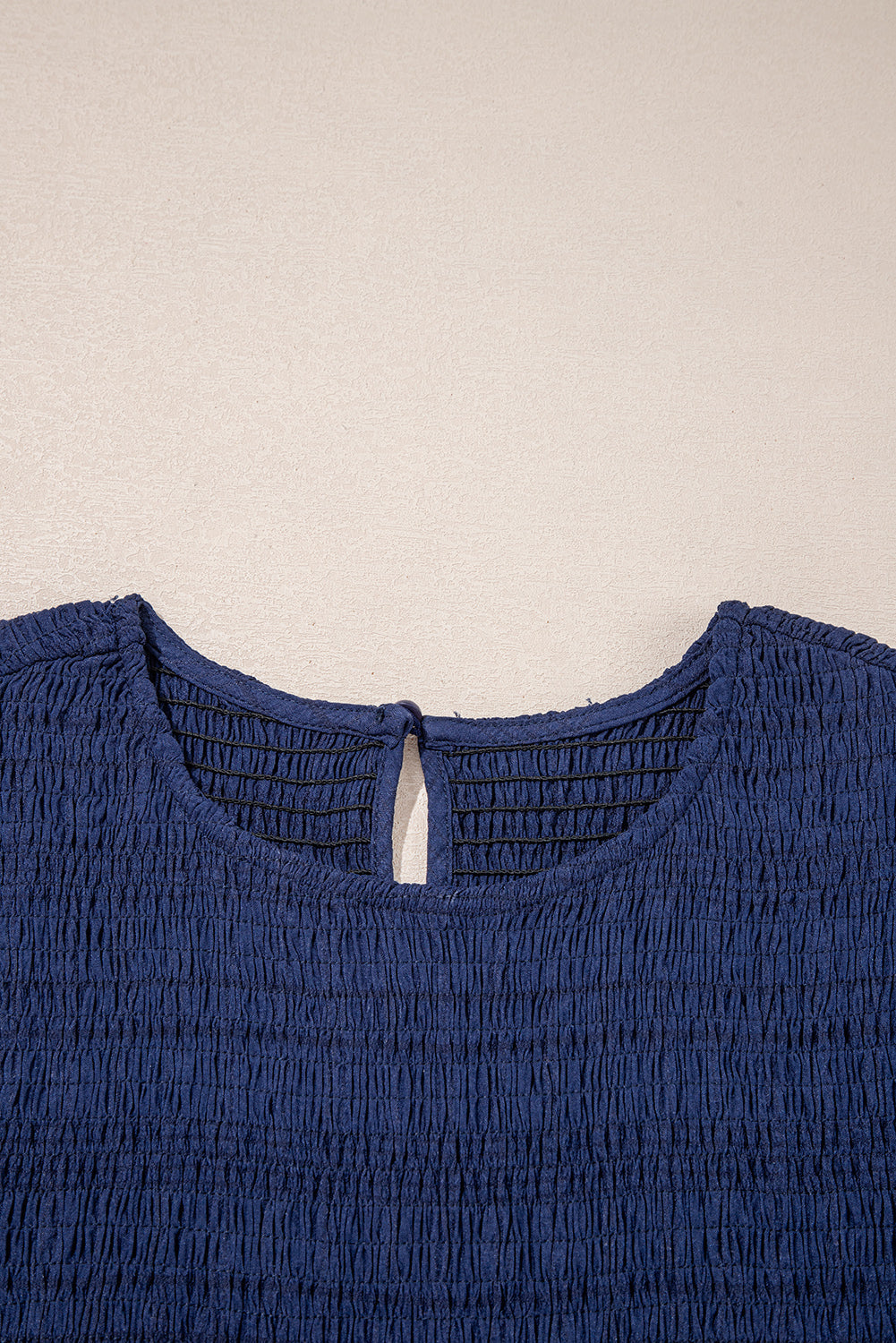 Smocked Short Sleeve Midi Dress