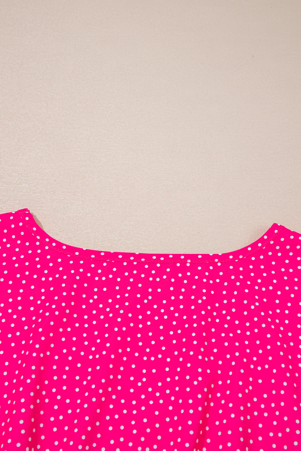 Plus Size Polka Dot V-Neck Midi Dress