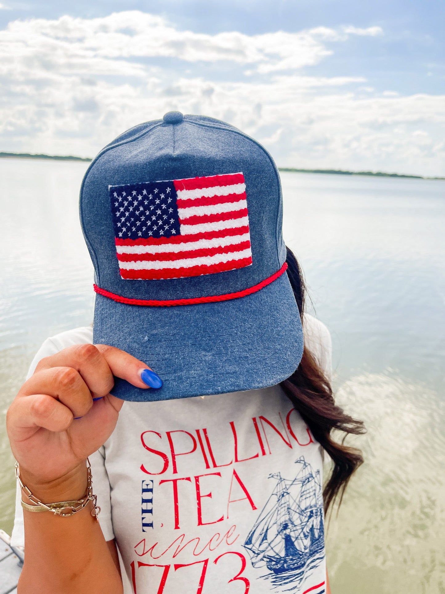 AMERICAN FLAG CANVAS CAP