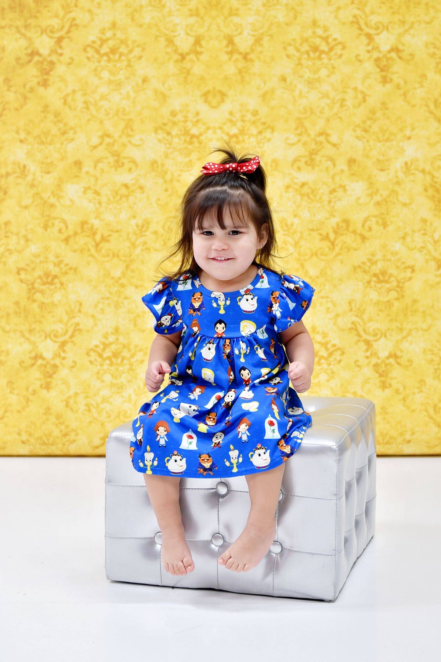 Be Our Guest Flutter Milk Silk Dress
