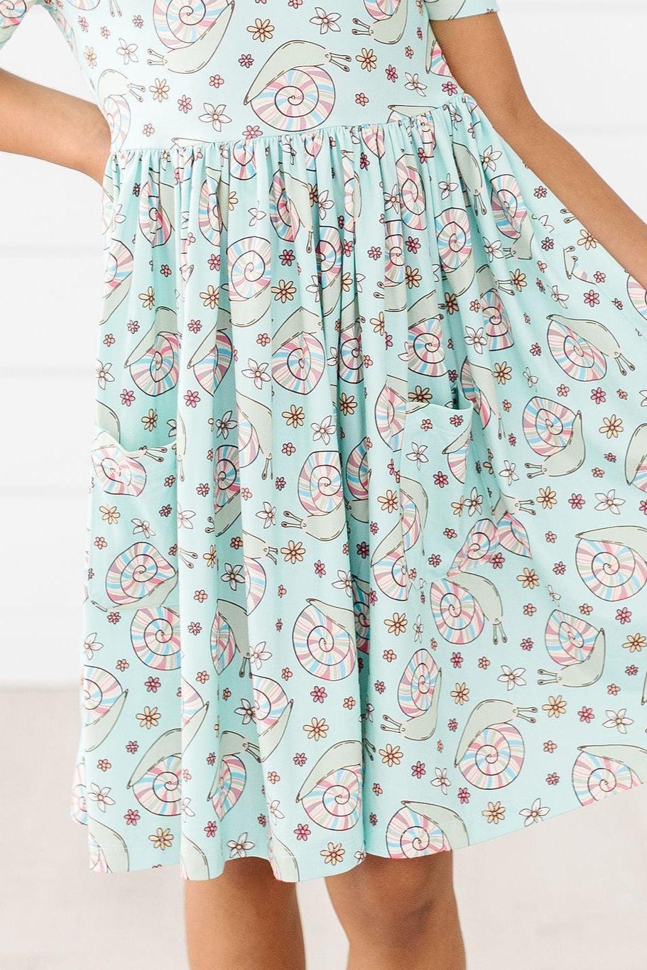 Spring Snails S/S Pocket Twirl Dress