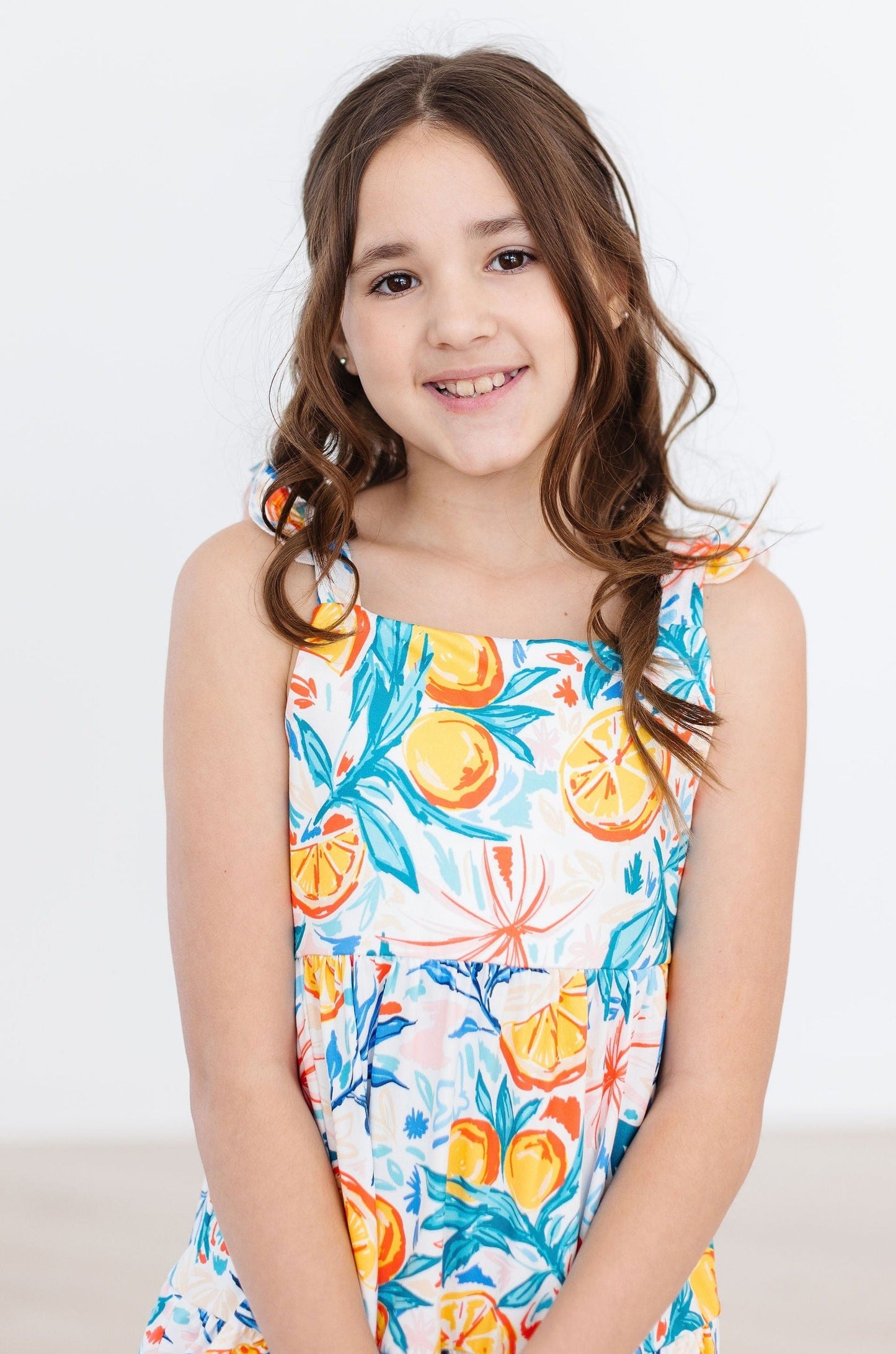 SALE Tropical Summer Ruffle Maxi Dress