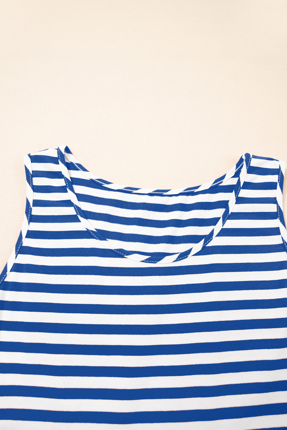 Stripe Sleeveless Tiered Mini Dress