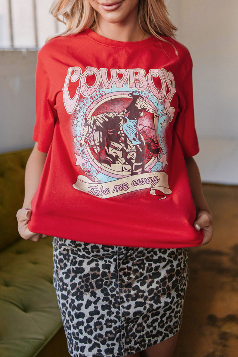 Western Cowboy Short Sleeve Graphic Tee