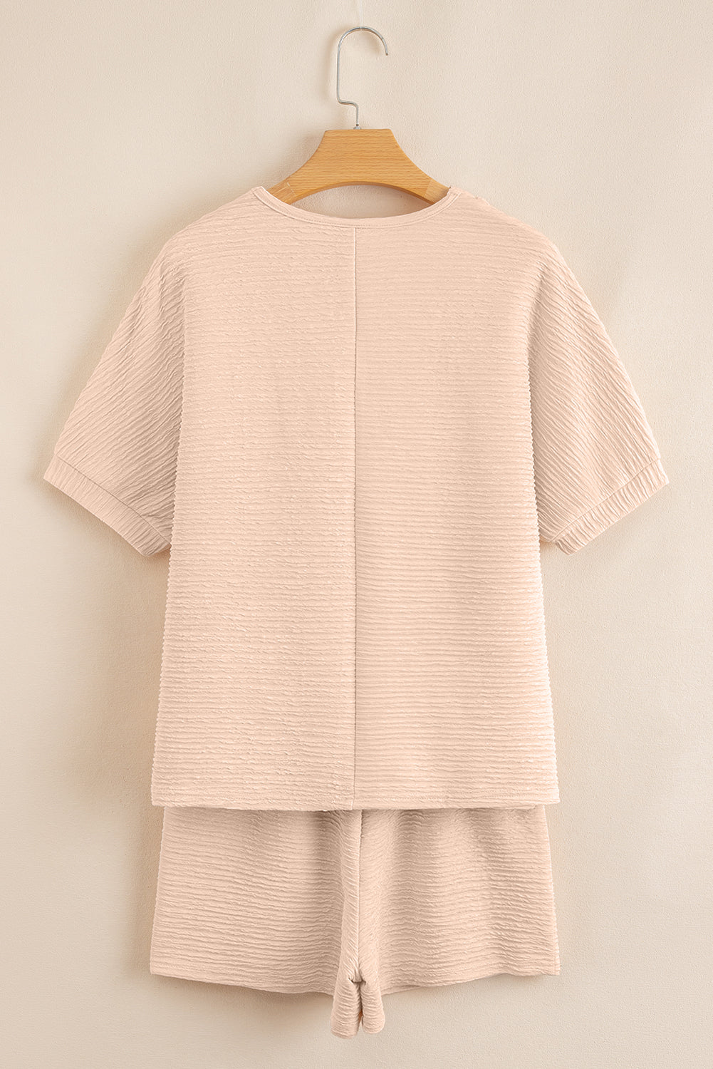 Textured T-Shirt and Shorts Set