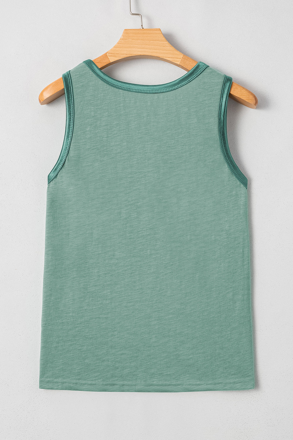 Metallic Contrast Trim Tank Top