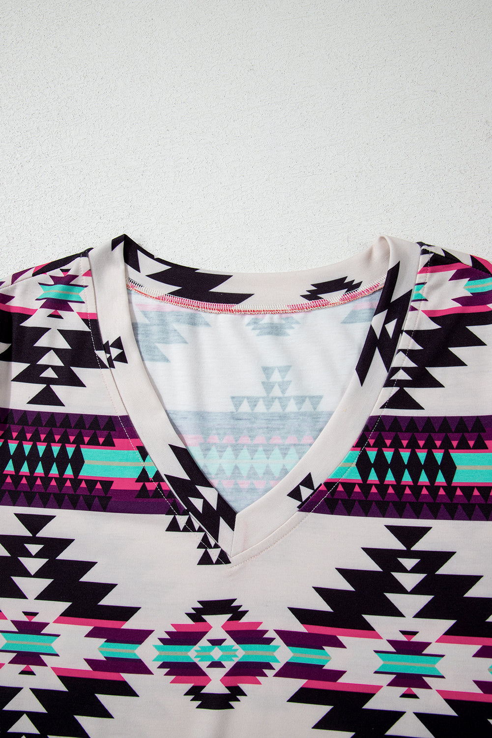 Western Aztec T-Shirt Maxi Dress