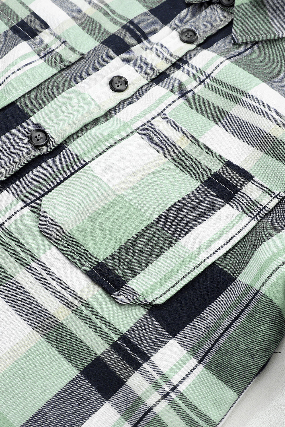 Plaid Patch Pocket Buttoned Shirt