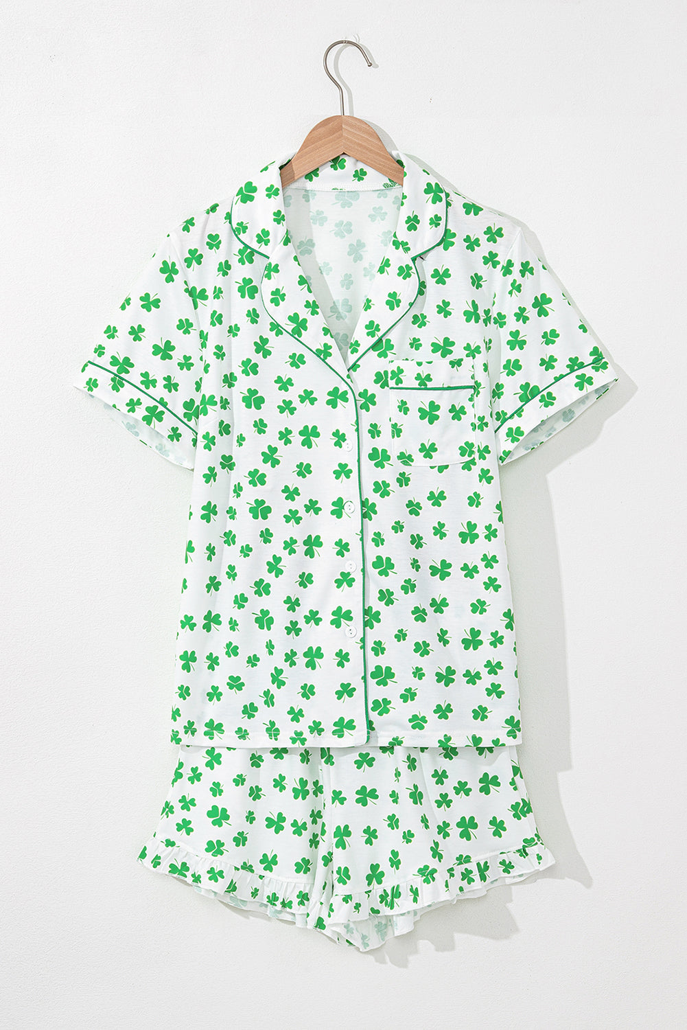 Bow Top and Shorts Pajama Set