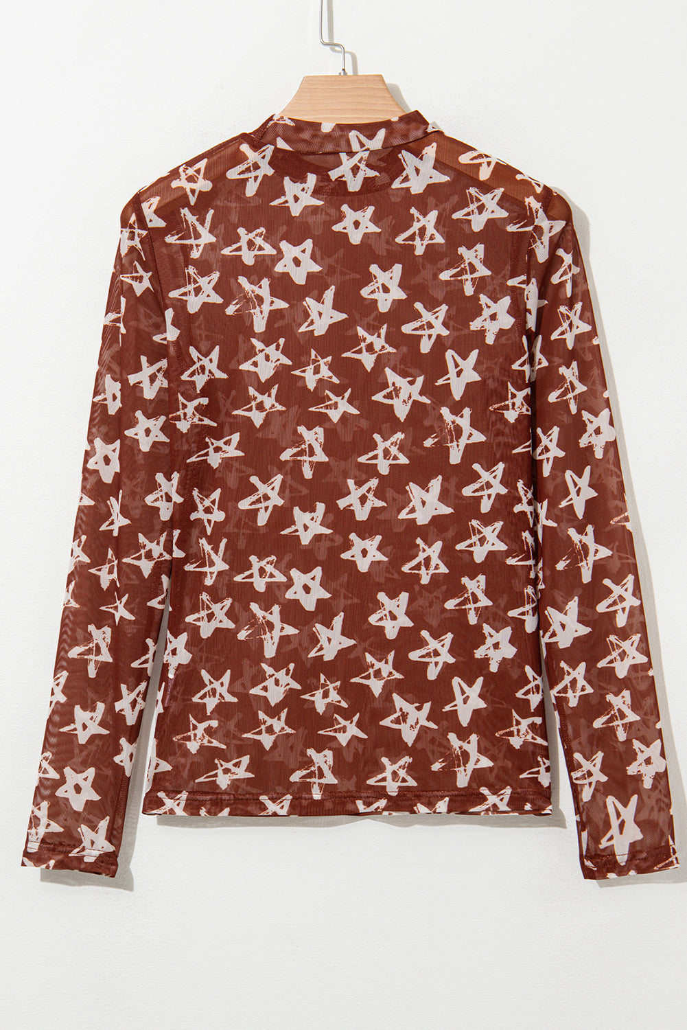 Star Mesh Long Sleeve Top