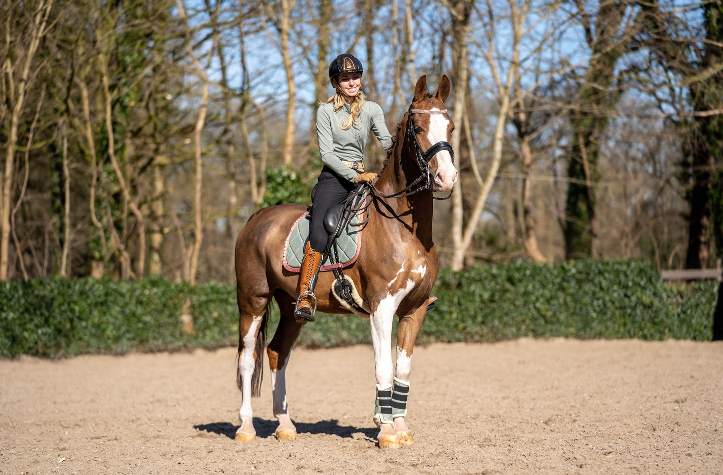 Teaparty Green Saddle Pad Set (Limited Edition)