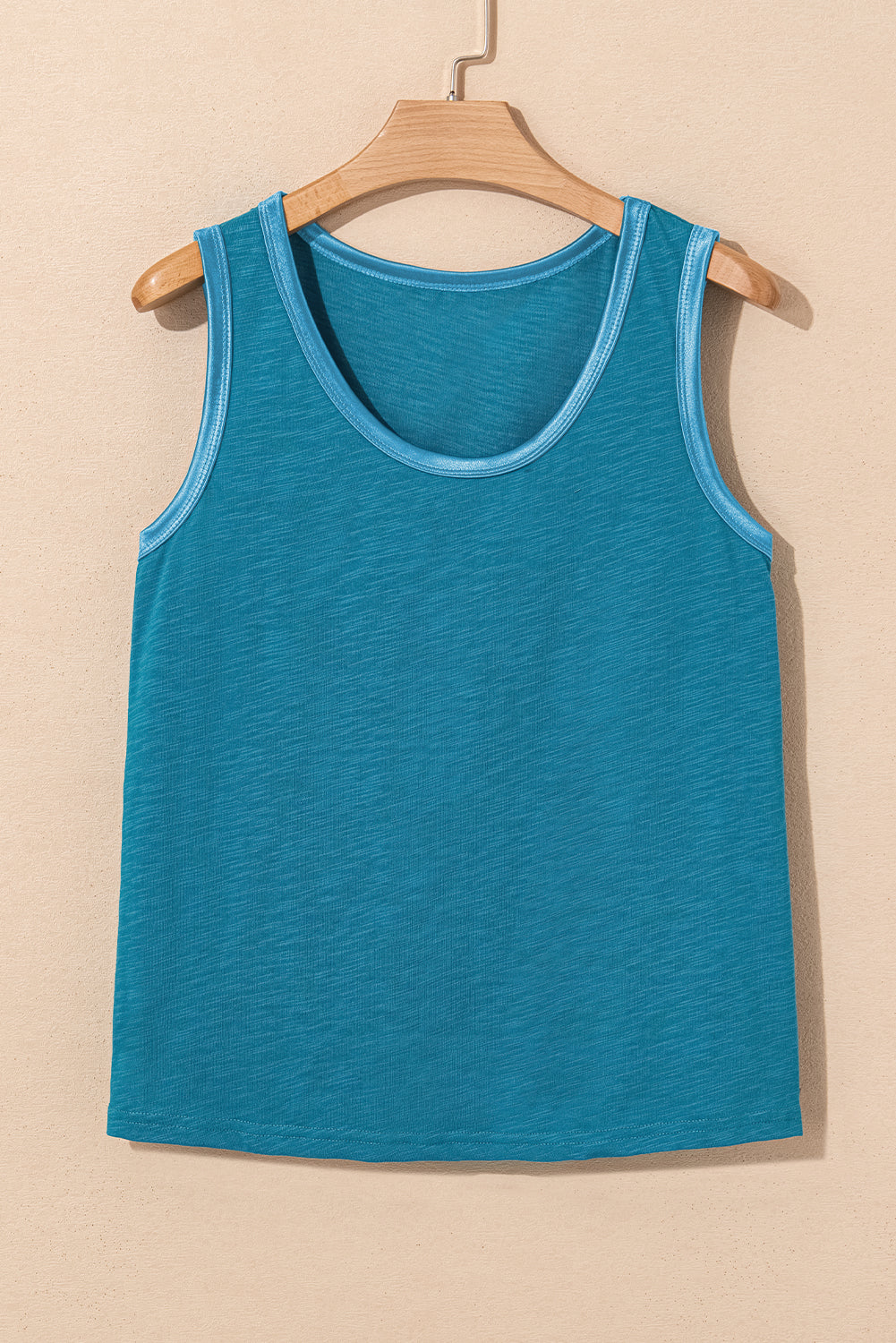 Metallic Contrast Trim Tank Top