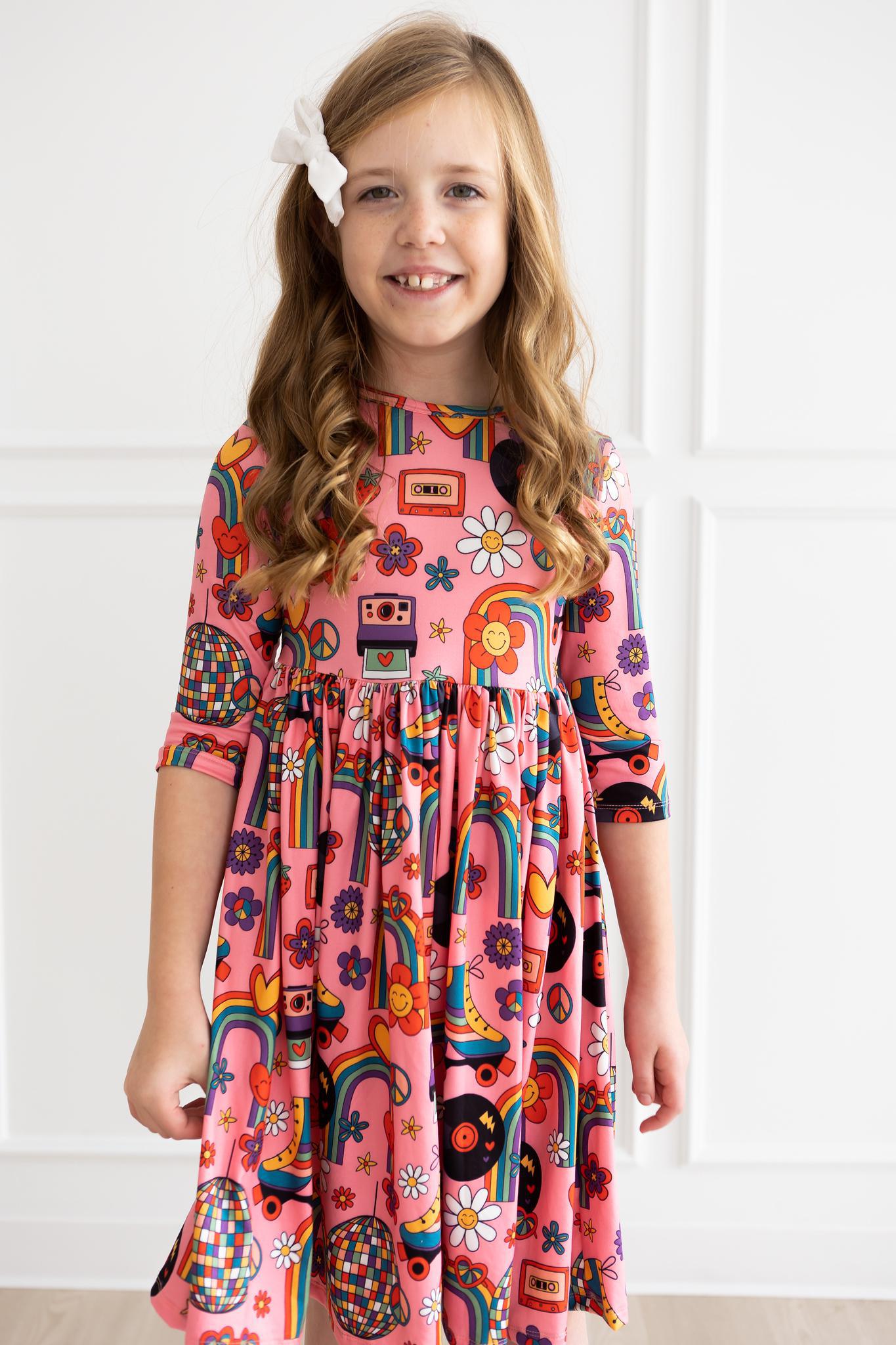 SALE Put Your Records On Twirl Dress