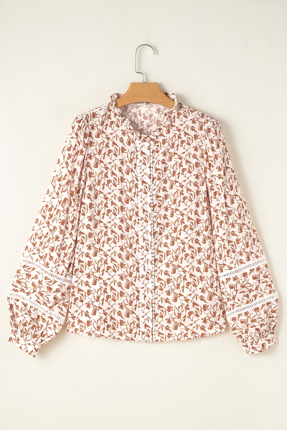 Floral Lace Puff Sleeve Shirt