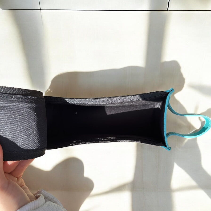 Turquoise hand tooled toiletry bag