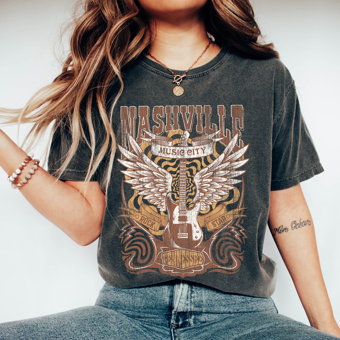 Nashville Tennessee Rock Star Comfort Colors Tshirt
