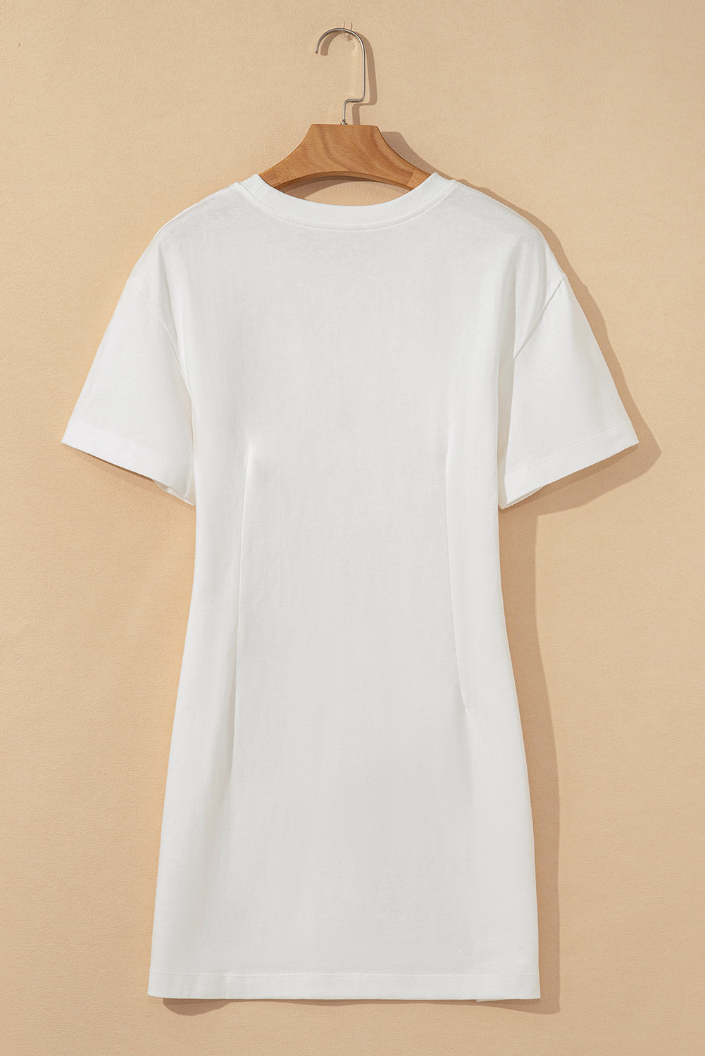 Solid Crewneck T-Shirt Dress