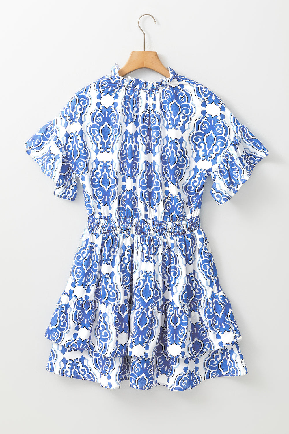 Vintage Floral Ruffle Sleeve Dress