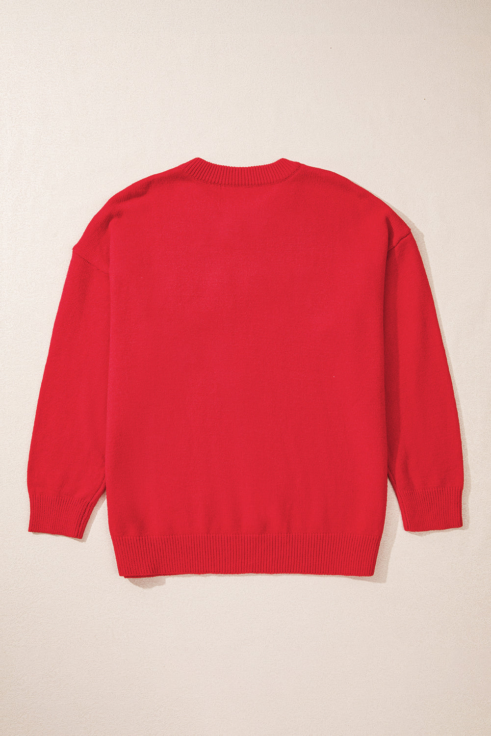 Plus Size Christmas Merry Tinsel Drop Shoulder Sweater