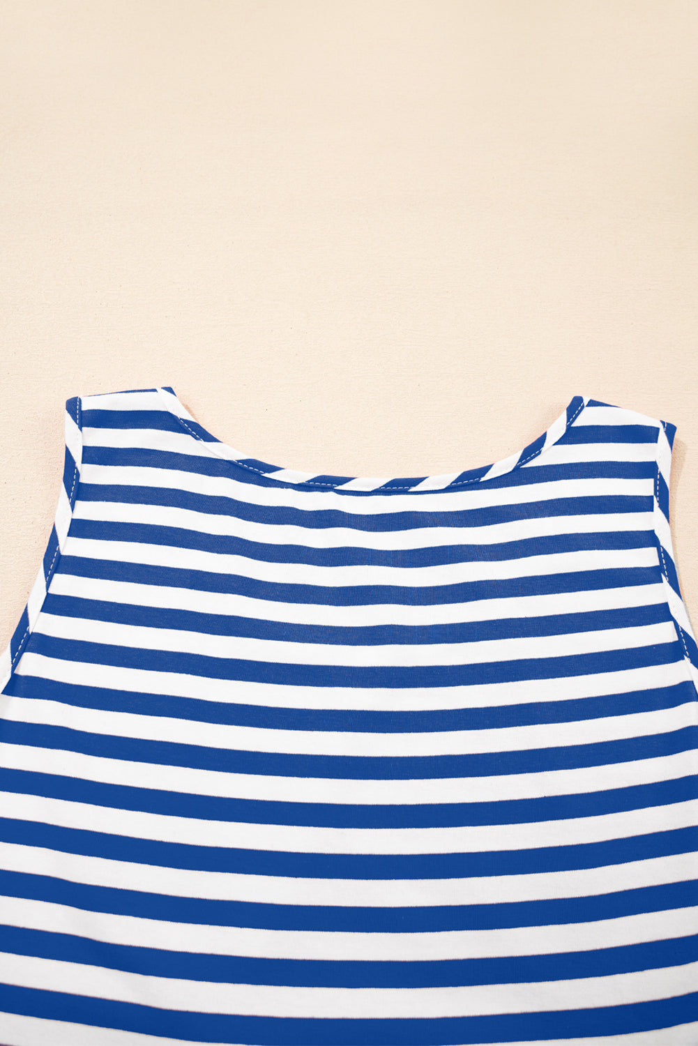 Stripe Sleeveless Tiered Mini Dress