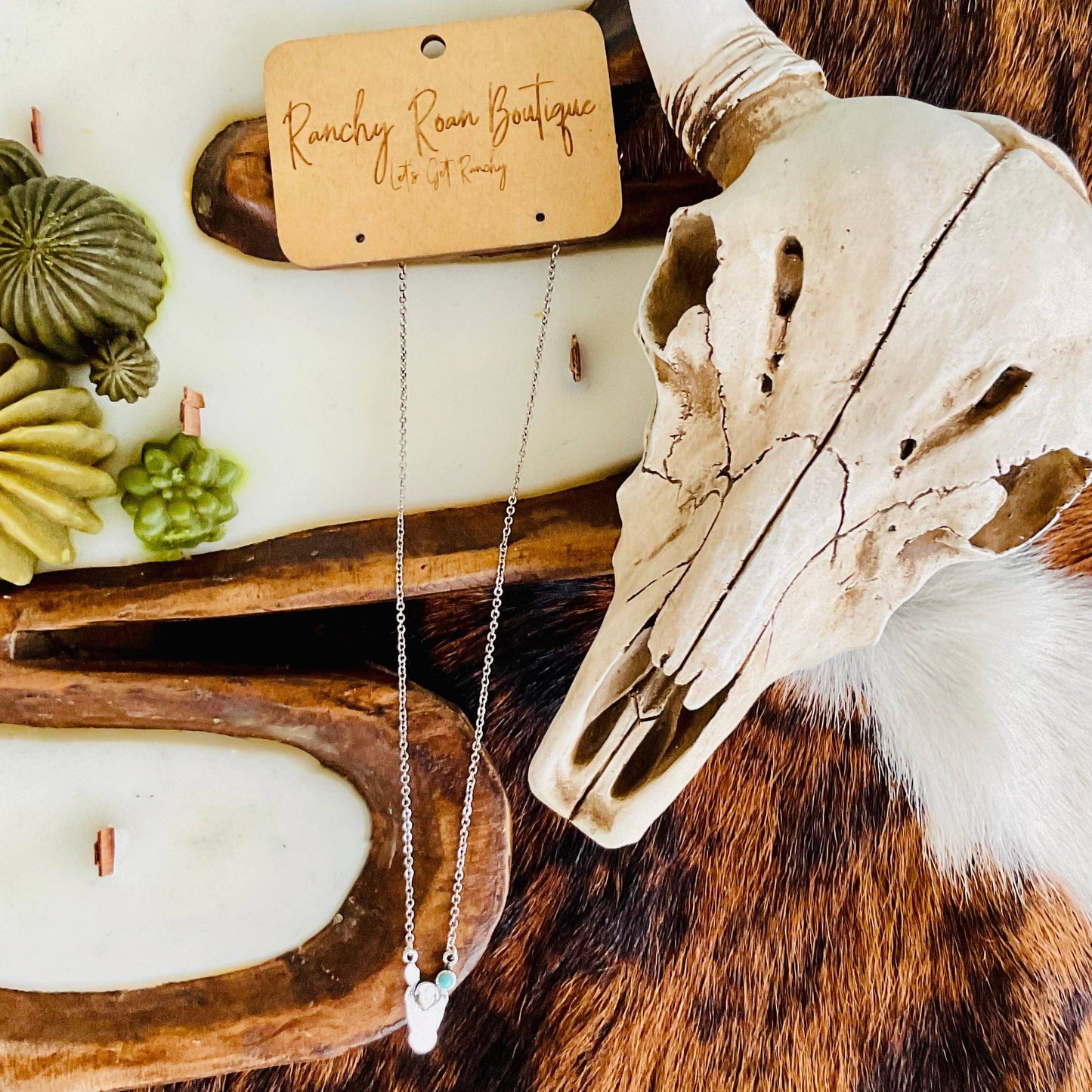 Western Horse Head Pendant Necklace