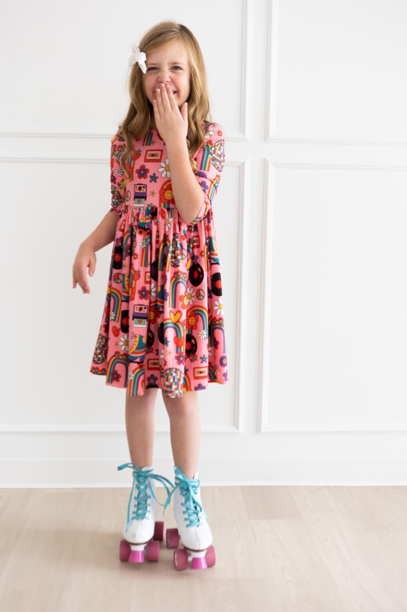 SALE Put Your Records On Twirl Dress