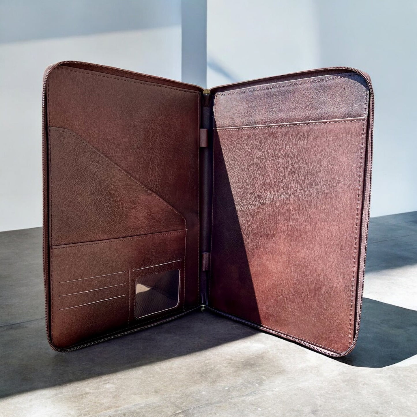 Cowhide & tooled leather planner