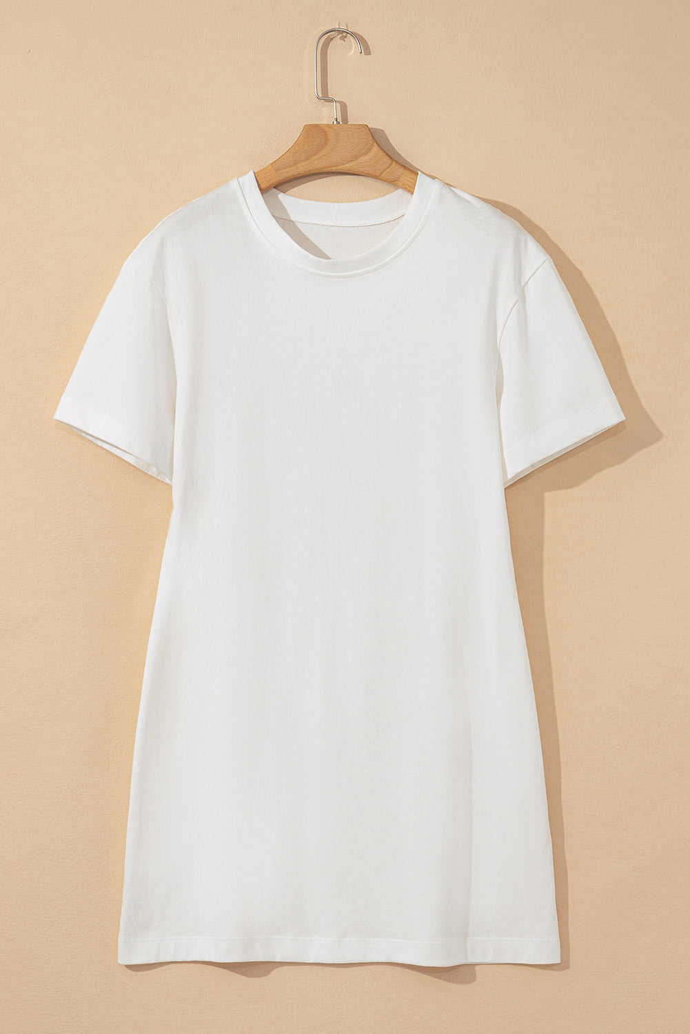 Solid Crewneck T-Shirt Dress
