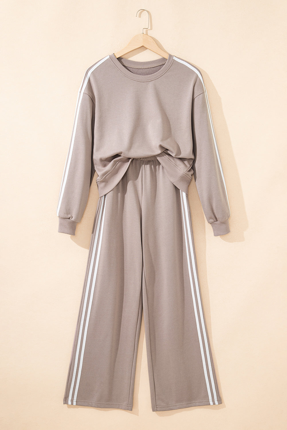 Varsity Stripe Crewneck Pullover and Sweatpants Set