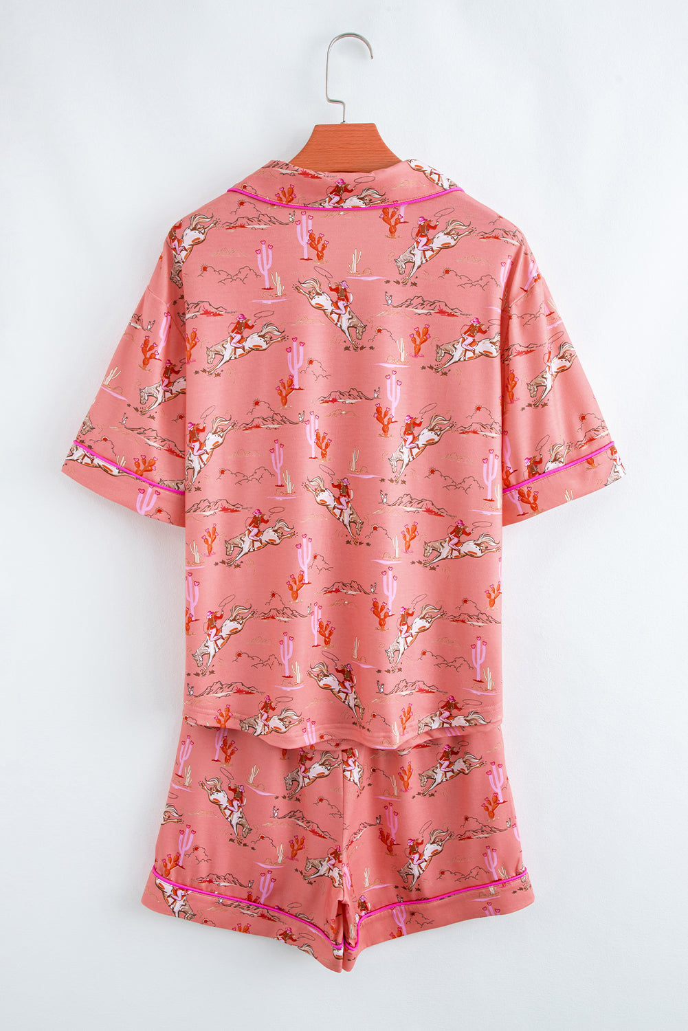 Western Cowgirl Top & Shorts Pajama Set