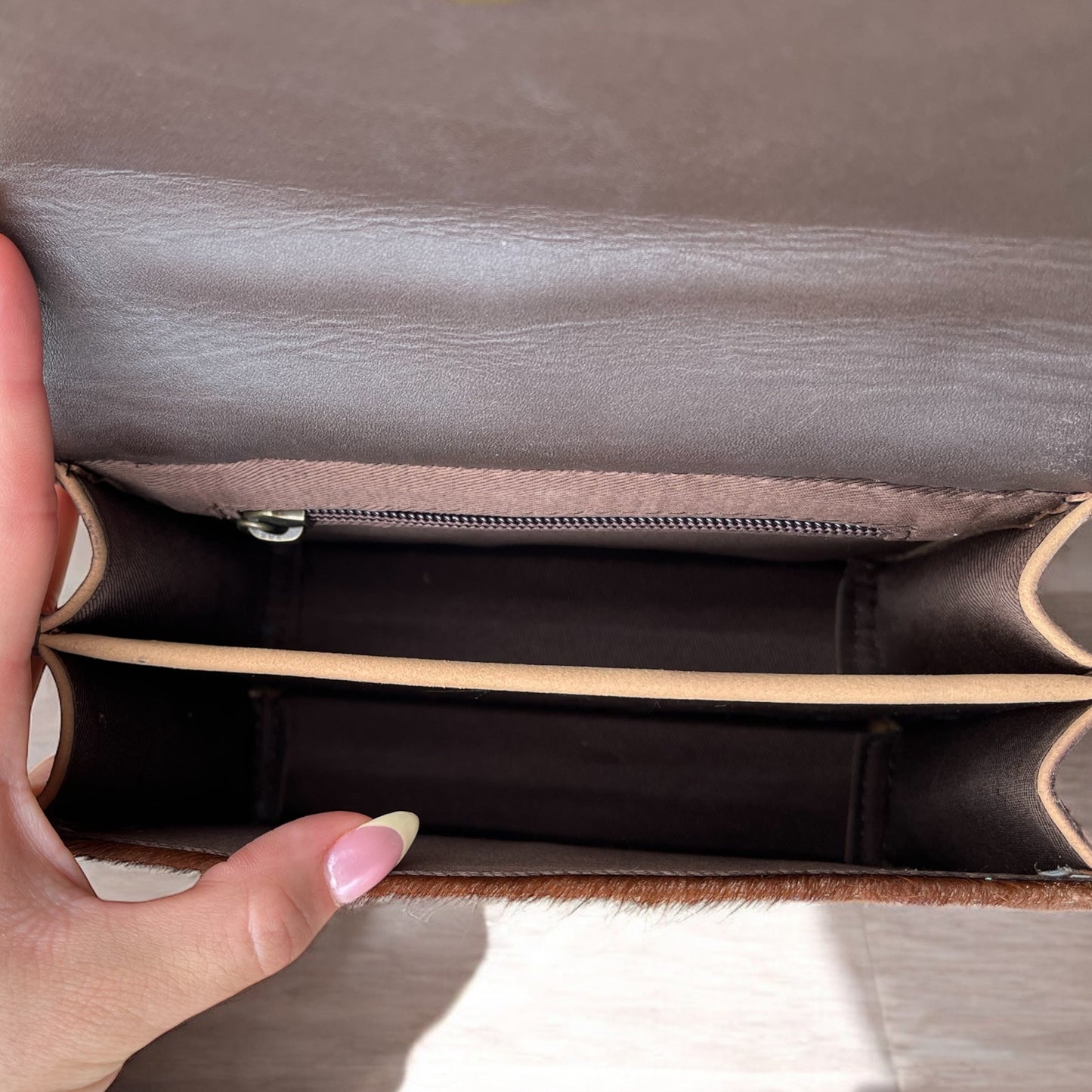 Cowhide crossbody Purse